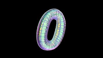 0 Number Balloon Iridescent Typefaces On Alpha Loop video