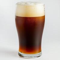 A glass of beer on a white background photo