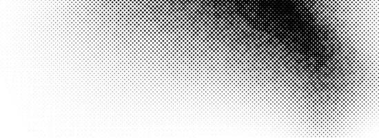 Dotted halftone texture background. Black and white pop art gradient overlay. Fading grunge gritty noise wallpaper. Weathered pixelated comic backdrop. Bitmap subtle vanishing surface vector