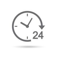24 hours icon. 24 hours order execution or delivery service icons. vector