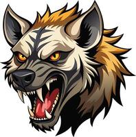 Savage Roaring Hyena Artwork Available on EPS File vector