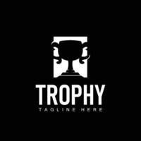 illustration victory logo trophy design contest win template symbol vector