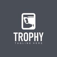 illustration symbol championship logo trophy design contest win template symbol vector