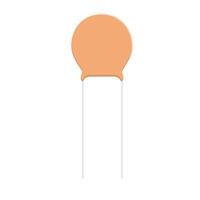Ceramic Capacitor Flat Illustration. Clean Icon Design Element on Isolated White Background vector