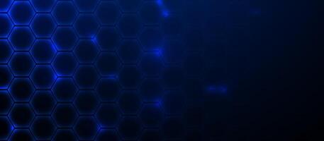 Futuristic Glowing Blue Hexagonal Pattern Background vector