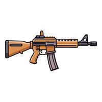 An ar - 15 rifle on a white background vector