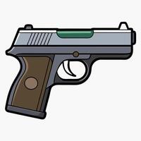 A gun with a green dot on the barrel vector