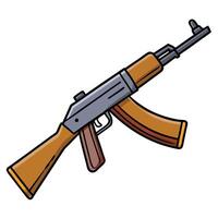 An ak47 gun on a white background vector