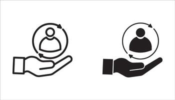 Care customer icon set. for mobile concept and web design. illustration vector
