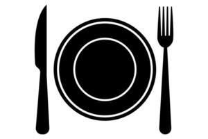Simple continuous line drawing of knife and fork silhouette for restaurant menus vector