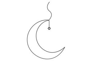 Islamic icon single line drawing for digital and print use vector