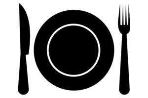 Abstract continuous line drawing of knife and fork silhouette for food branding vector