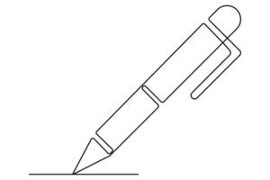 Abstract continuous pen one line sketch vector