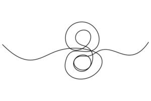 Graceful number 8 infinity line design vector