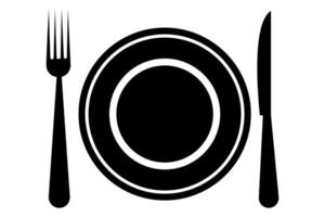 One line continuous knife and fork silhouette for food and beverage logos vector