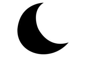 Sleek one line moon icon drawing for trendy illustrations vector
