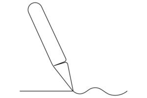 Simple continuous pen one stroke design vector