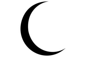 Graceful one line moon icon drawing for unique graphic design vector