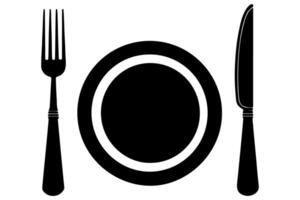 Graceful continuous line knife and fork silhouette for elegant food designs vector