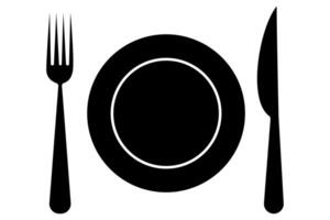 Sleek knife and fork silhouette drawn in continuous line for modern design vector