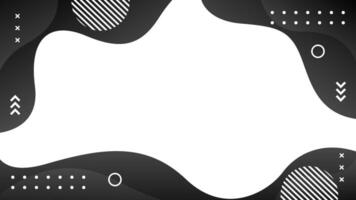 Abstract black liquid background with geometric shapes, modern wallpaper vector