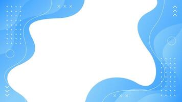 Abstract soft blue fluid wave background with geometric shapes. Modern dynamic wallpaper vector