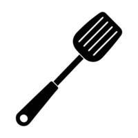 a black and white illustration of a spatula white background. vector