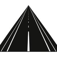 a black and white image of a road with a white line vector