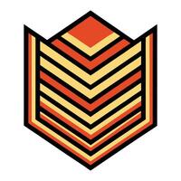 a red and orange chevron pattern on a white background vector