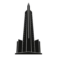 a black and white illustration of a skyscraper vector
