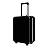 black silhouette of a suitcase on a white background vector