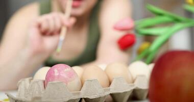 A Beautiful Arrangement of Colorful Eggs and Fresh Produce on a WellDecorated Table video