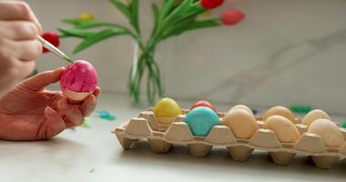 An Exciting and Colorful Process of Decorating Easter Eggs for a Joyful Celebration video