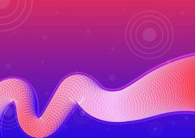 Digital wave colorful blue and red gradient background. Design for abstract futuristic fluid line technology fiber gradient background. vector