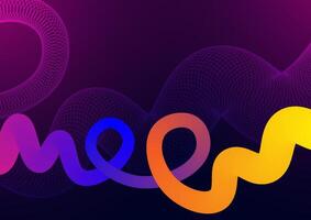 Digital technology Wave dark blue background. Wavy curve abstract shape concept. Design for abstract wavy futuristic fluid curve colorful gradient digital technology shape background. vector