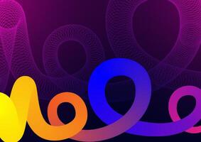 Digital technology Wave dark blue background. Wave rainbow futuristic fluid concept. Design for abstract wavy curve colorful gradient digital technology background. vector