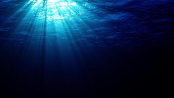 Underwater light creates a beautiful veil, consisting of sunlight and light rays. 4K UHD seamless loop. video