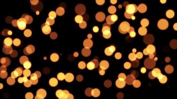 Golden Spark Particles Bokeh Lights Moving Isolated On Background Loop video