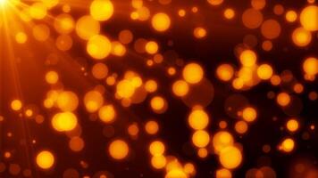 Golden Spark Particles Blurred Lights Warm Background Loop video