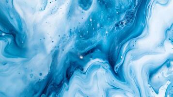 Abstract art with flowing blue and white textures. An illustration of fluid dynamics and swirling patterns in gentle tones, like waves. photo