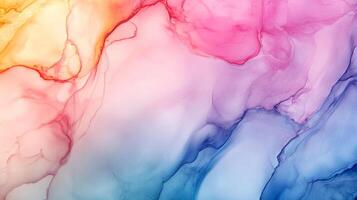 An abstract background featuring flowing gradients of warm peach and cool blue hues, creating a dynamic and calming visual texture. photo