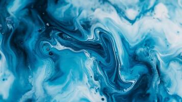 Swirling shades of blue and white create a mesmerizing abstract pattern, evoking feelings of depth, fluidity, and natural elegance. photo