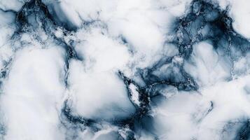 Abstract marble texture with blue veins. Elegant backdrop for graphic design. Sophisticated pattern for a luxurious and timeless aesthetic. photo