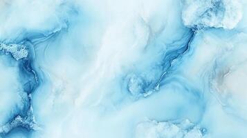 Abstract artwork with swirling patterns and soft hues of blue and white resembling flowing water or a cloudy sky. photo