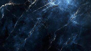 Deep blue marble texture featuring elegant white veins, ideal for sophisticated design projects and premium visual backdrops. photo