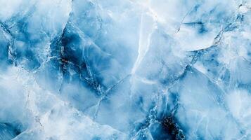 Blue marble texture with natural veins, creating an abstract pattern. Evokes serenity, sophistication, and artistic elegance. photo