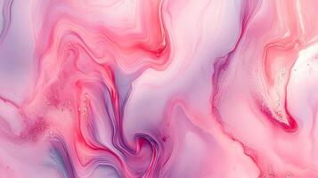 Soft swirls of pink and purple create an ethereal, flowing effect. The abstract design evokes a sense of calm and modern elegance. photo