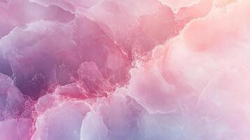 Dreamy abstract background featuring smooth transitions of pink, purple, and white, resembling the texture of marble or soft clouds. photo