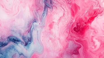 Abstract swirling colors of pink, white, and blue create a marbled effect. The soft gradients and fluid forms are mesmerizing and calming. photo