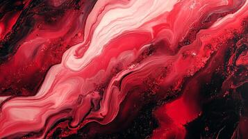 Abstract painting style with red and white swirls create an impactful visual. The contrast makes the image very dynamic and interesting. photo